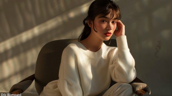 Pull droit pour femme Eric Bompard : optez pour un modèle en coton